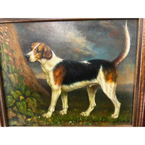 Sporting Dog Oil Paintings 14x14 (2 total) free shipping - Picture 2 of 3